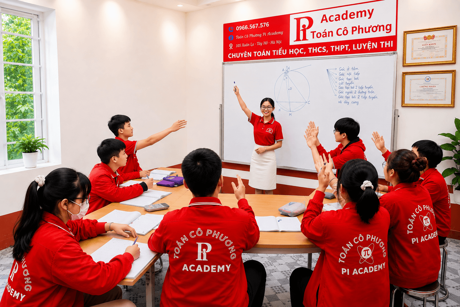 Toán Cô Phương PiAcademy - học sinh học Toán